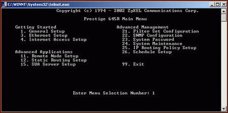Zyxel ADSL Internet Access Router 645R Prestige Zyxel ADSL Internet Access Router 645R Prestige